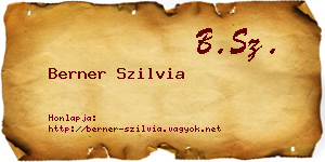 Berner Szilvia névjegykártya